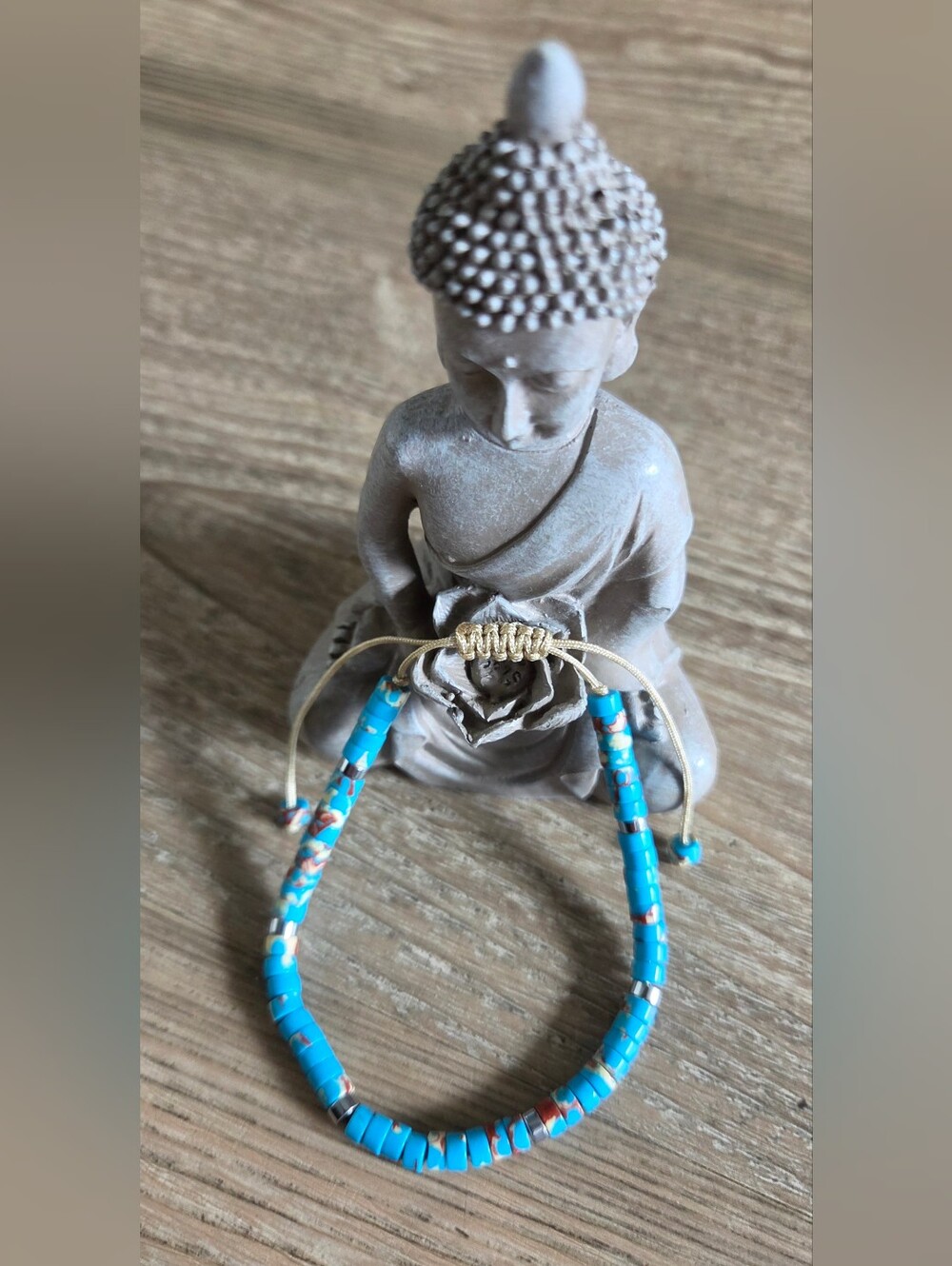 🩵 Turquoise Beaded Adjustable Bracelet | Boho Crystal-Inspired Jewelry 🩵